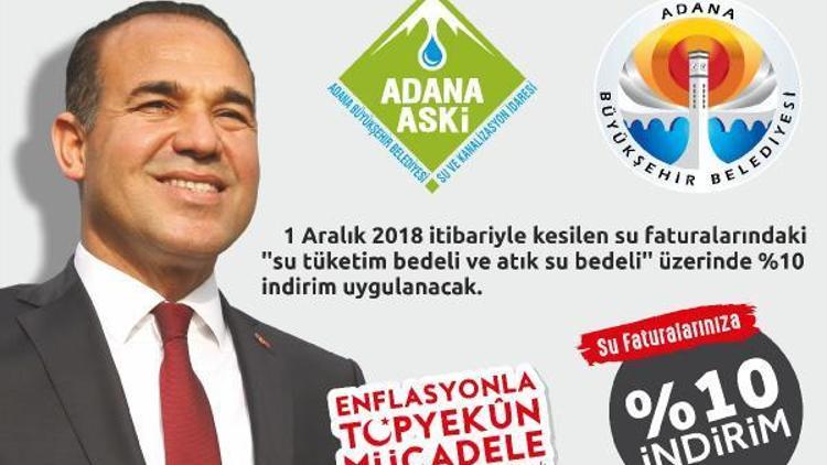 Adanada su faturalarında indirim başladı