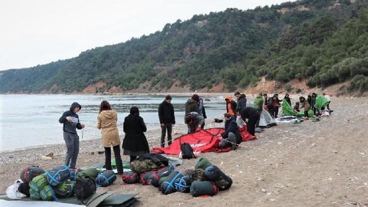 Trakya Üniversitesi öğrencilerinden Saros kampı