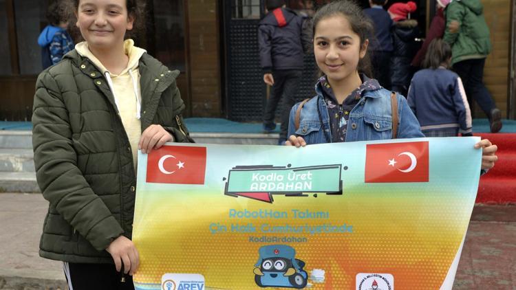 Robotik yarışması şampiyonu Ardahanlı öğrenciler Çine gitti
