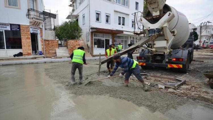 Bodrum ilçe merkezinde bakım onarım çalışmaları