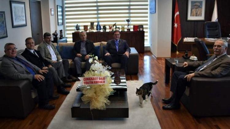 Çanakkalede OSB yönetimi Başkan Gökhanı ziyaret etti