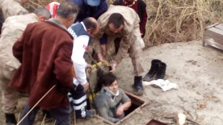 Akçadağda kaybolan kadın, kuyuda yaralı bulundu