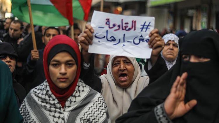 ABDnin Haması kınayan BM tasarısı Gazzede protesto edildi