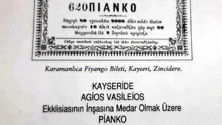 Anadoluda ilk piyango çekilişi 1850de Kayseride