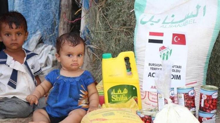 Bursasporlu taraftarların yardımları Yemene ulaştı