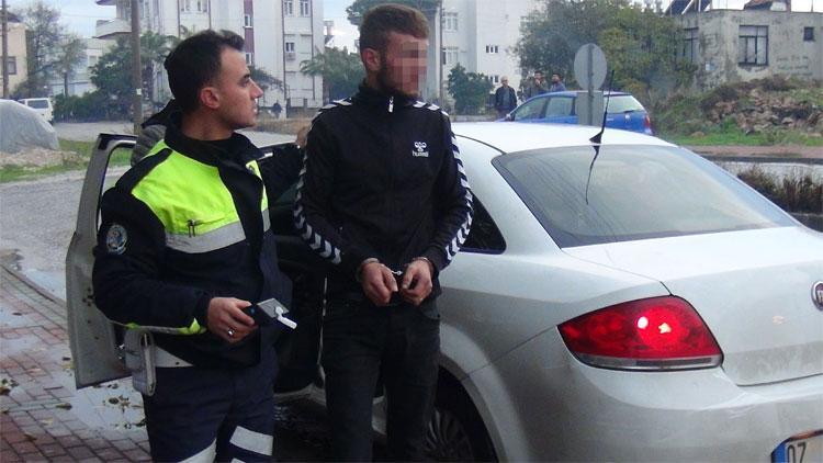 Antalyada babasının aracıyla drift yaptı, polisten kaçamadı