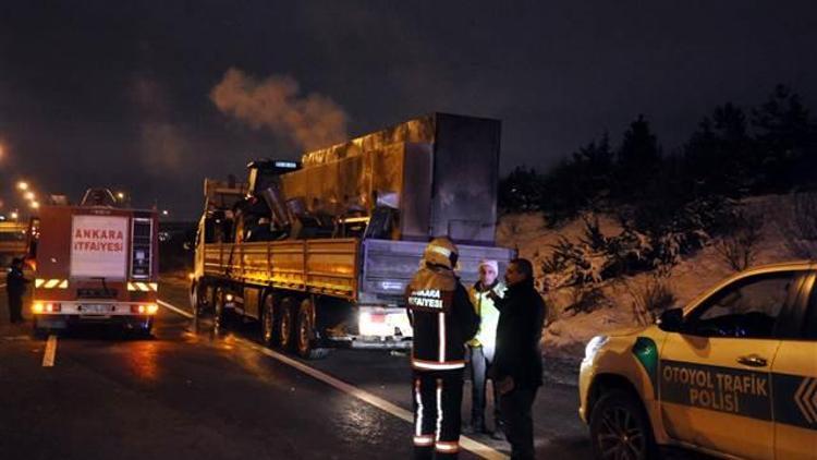 Ankarada TIR yangını