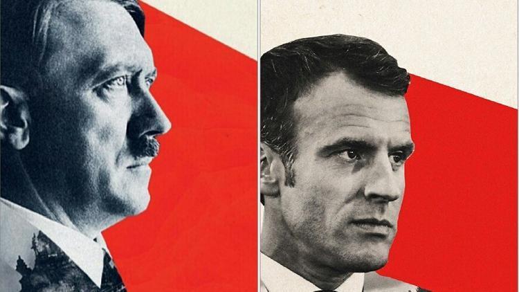 Adolf Hitleri andıran Macron kapağı tartışma yarattı
