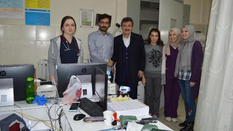 Yenişehir Belediye Başkanı Çelik yeni yılın ilk saatlerini emniyet ve hastanede geçirdi