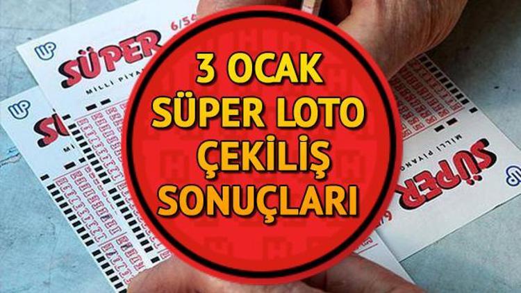 Süper Loto sonuçları açıklandı... 3 Ocak Süper Loto sonuçları sorgulama sayfası