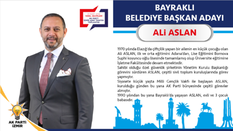 İzmir Bayraklı Belediye Başkan Adayı Ali Aslan kimdir