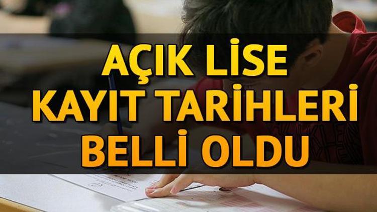 AÖL 2. Dönem kayıt yenileme ne zaman yapılacak Açık lise kayıt işlemleri