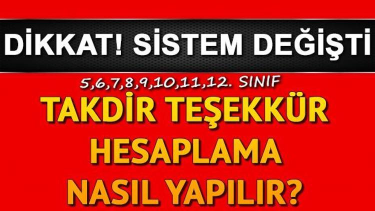 Sistem değişti: E Okul öğrenci girişi ile takdir teşekkür hesaplama yapacaklar dikkat