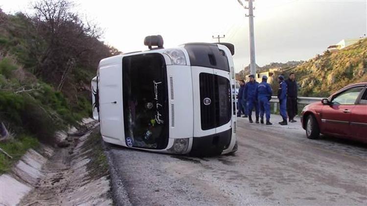 Bodrum’da öğrenci servisi devrildi: Çok sayıda öğrenci yaralı