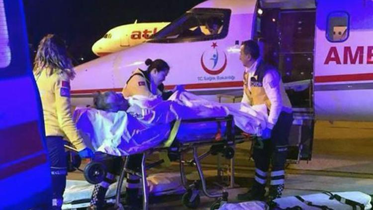 Soba patlamasında yaralanan 2 işçi İzmire sevk edildi