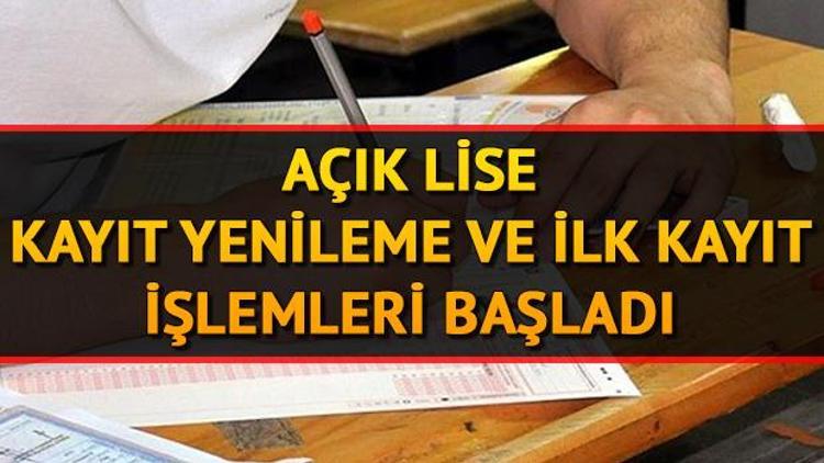 AÖL 2. dönem kayıt yenileme işlemleri başladı Açık lise kayıtları ne zaman bitecek