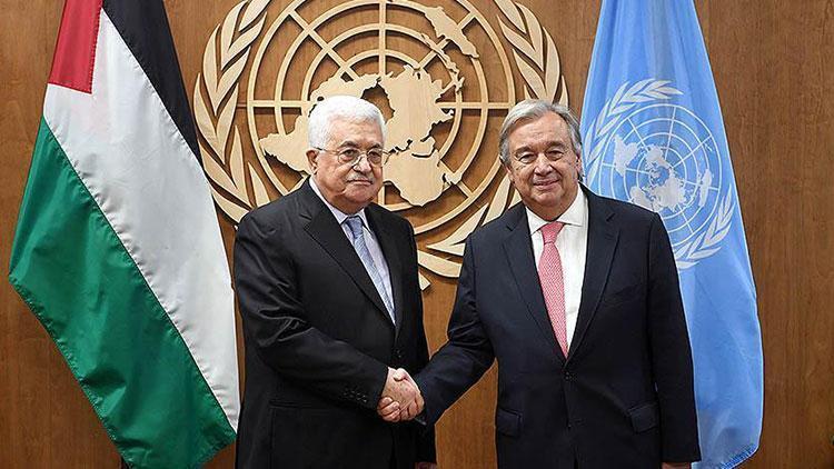 Filistin Devlet Başkanı Abbas, BM Genel Sekreteri Guterres ile görüştü
