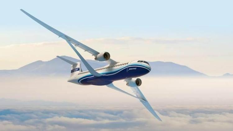 Boeingin geliştirdiği yeni nesil uçağın kanatları dikkat çekiyor