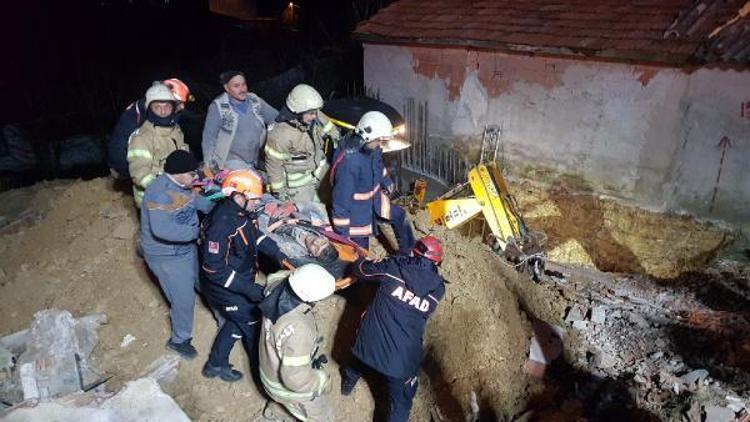 Arnavutköyde inşaat kazısında göçük; mahsur kalan işçi kurtarıldı