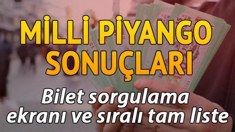 Milli Piyango sonuçları açıklandı... 29 Ocak Milli Piyango sonuçları ve sıralı tam liste