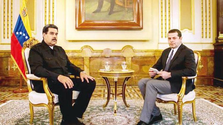 Maduro: Bırakın üç soru daha sorsun. Acción