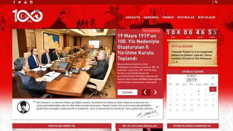 Samsun Valiliği’nden Milli Mücadele’nin 100üncü yılına özel web sitesi