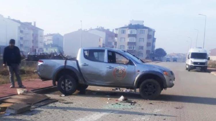 Bolayır Köyü muhtarı trafik kazasında yaralandı