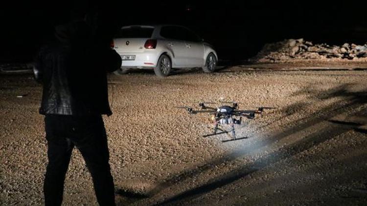Ormana kaçan 3 şüpheli drone ile arandı