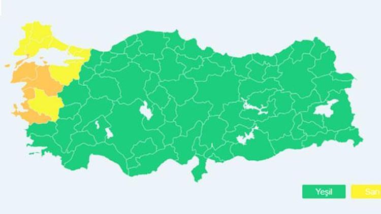 Son dakika... Renk kodlu ilk meteorolojik uyarı yapıldı