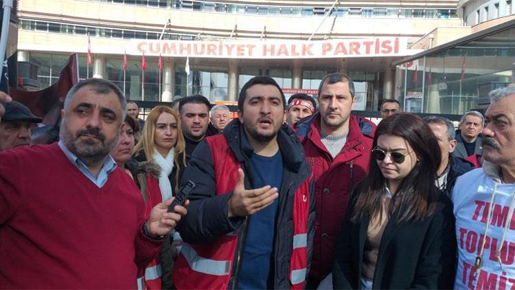 CHP Genel Merkezi önünde protesto