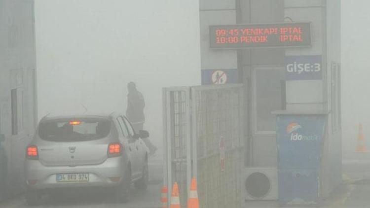 Yalova’da yoğun sis deniz ulaşımını durdurdu