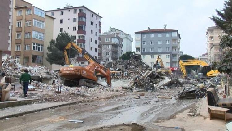 Kartalda Uzunlar apartmanının yıkımı tamamlandı