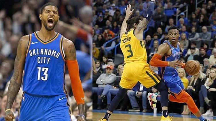 George 45, Westbrook 43 attı - Oklahoma, Jazzı 148-147 devirdi