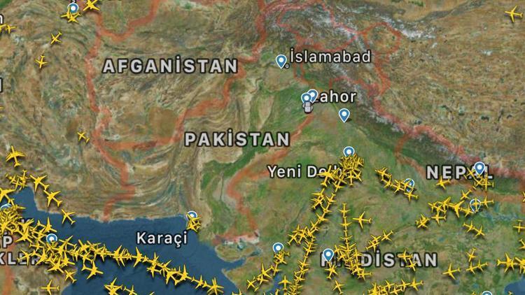 Pakistan hava sahasındaki sessizlik radara da yansıdı