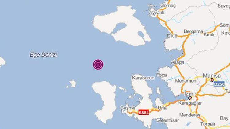 Son dakika... Ege Denizinde 4 büyüklüğünde deprem