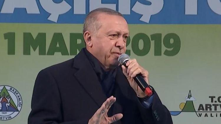 Son dakika Cumhurbaşkanı Erdoğandan Artvinde önemli mesajlar