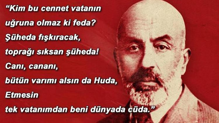 Milli Şair Mehmet Akif Ersoy ve İstiklal Marşının kabulünün 98. yılı yad ediliyor