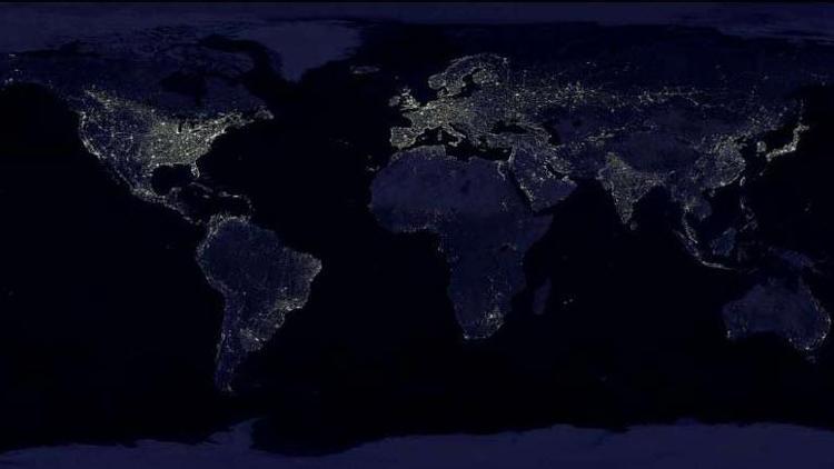 Işık kirliliğinin yıllara göre değişimini gösteren internet sitesi