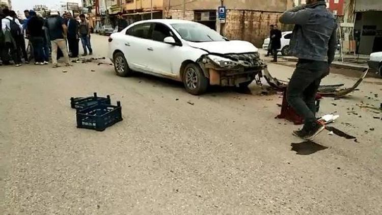 Şanlıurfada otomobil sepetli motosiklete çarptı: 2 yaralı