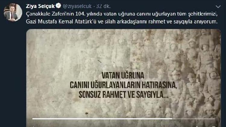 Bakan Selçukun sesinden 18 Mart mesajı