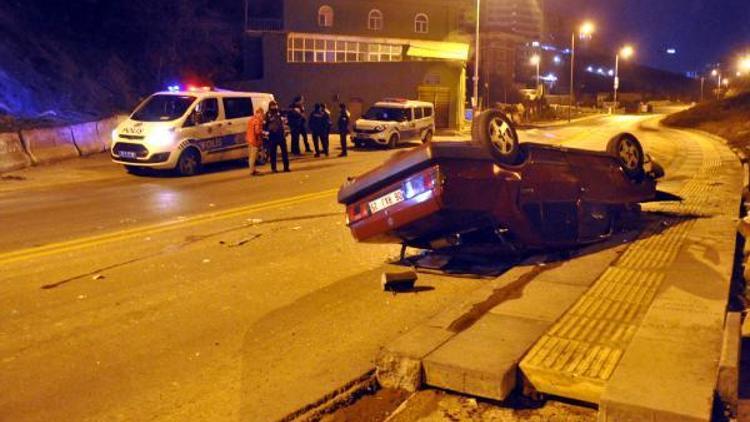 Polisten kaçan şüpheliler kaza yaptı: 5 yaralı