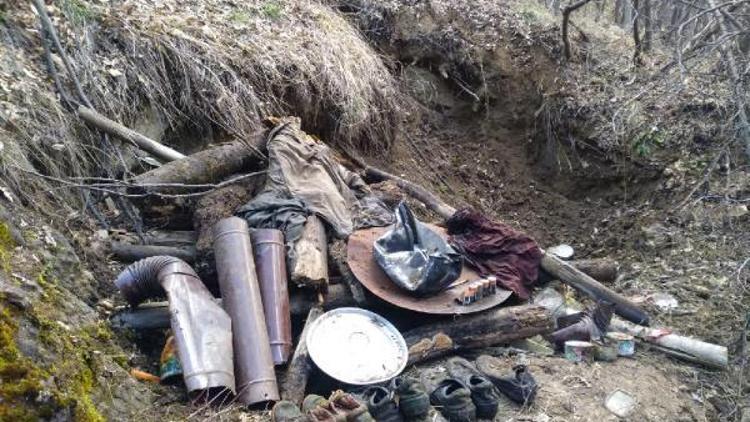 Karakoçanda PKKlı teröristlere ait malzemeler ele geçti