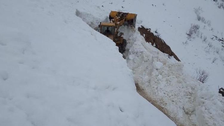 Karlıovada kardan kapanan yol 19 saat sonra açıldı