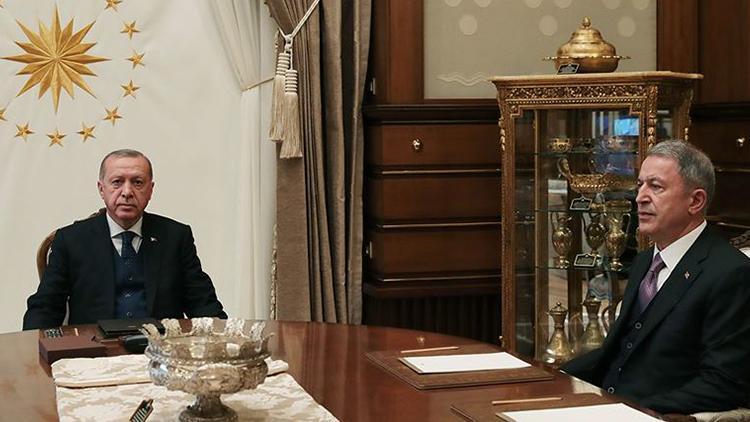 Cumhurbaşkanı Erdoğan Akar ile Erbaşı kabul etti