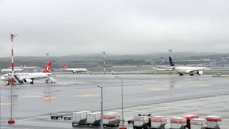 Olumsuz hava koşulları İstanbul Havalimanında aksamalara neden oldu