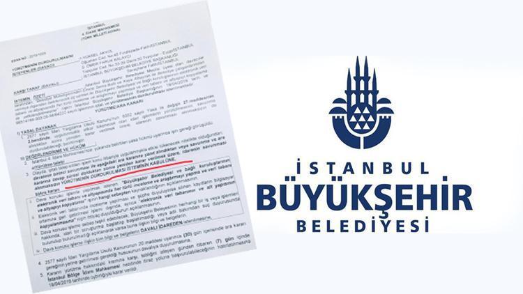 Son dakika: İBBdeki veri kopyalama işlemine yürütmeyi durdurma kararı