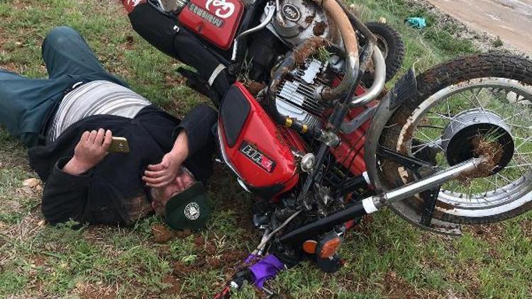 195 promil alkolle bindiği motosikletle yaptığı kazada ağır yaralandı