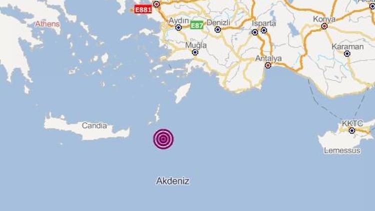 Son dakika... Akdenizde deprem
