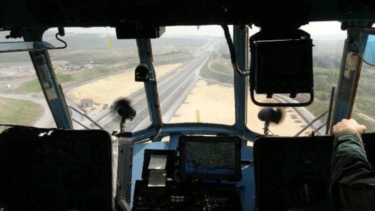 Jandarma Kuzey Marmara Otoyolunda havadan denetim yaptı