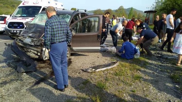 Zonguldakta kaza: 1 ölü, 4 yaralı